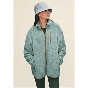 NWT Girlfriend Collective full-zip fleece Ice (M)